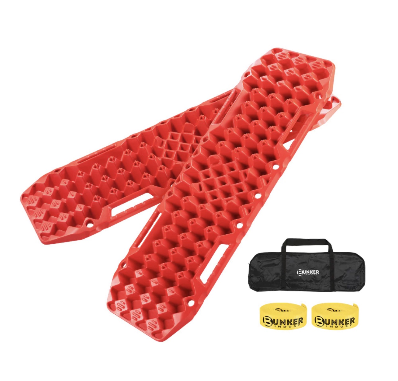 Bunker Indust Recovery Tracks Farm Jack Base 10T Board Sand Mud Snow OffRoad 4WD Red