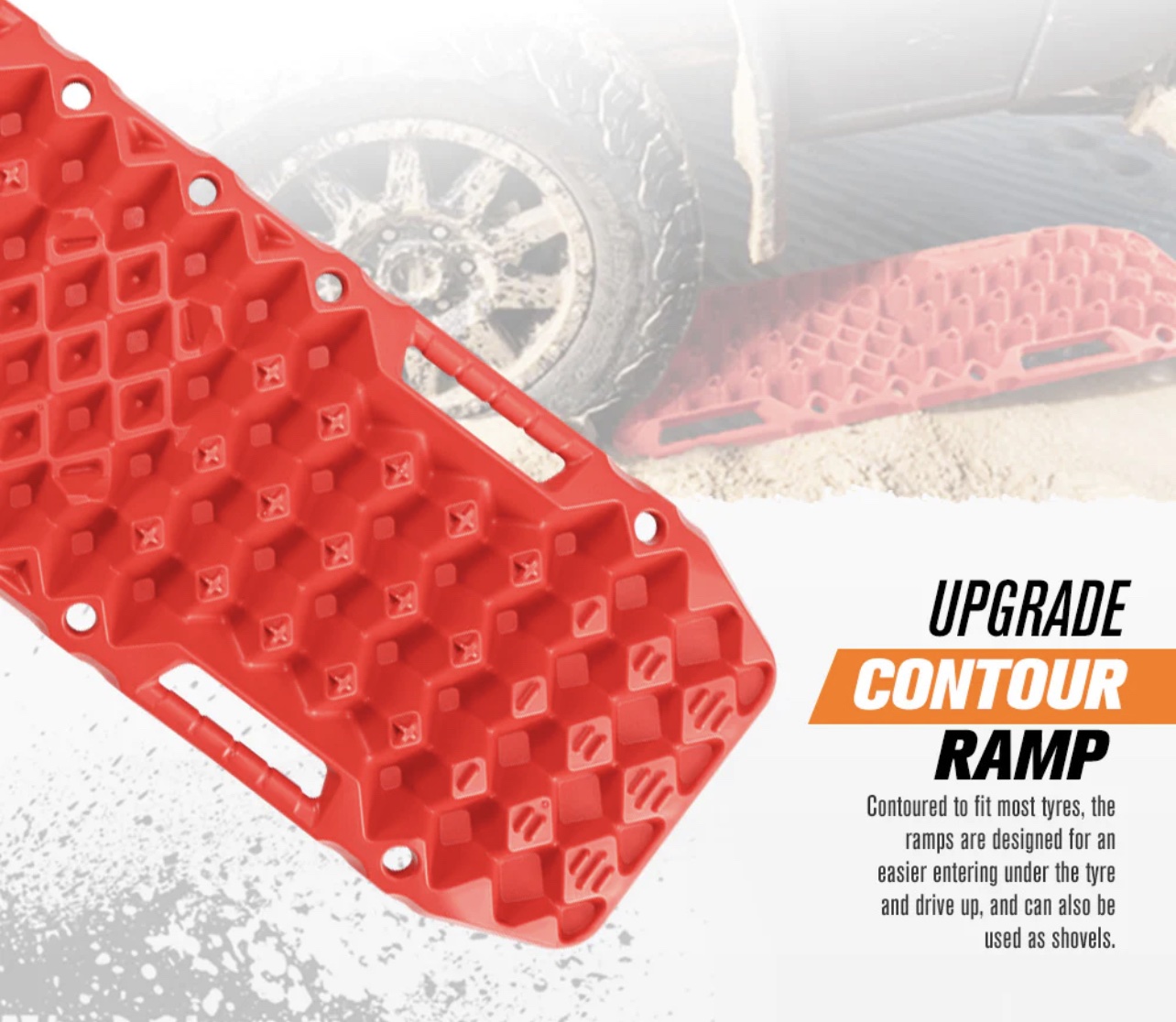 Bunker Indust Recovery Tracks Farm Jack Base 10T Board Sand Mud Snow OffRoad 4WD Red - Image 11